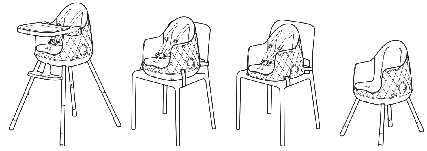 KeTeR MULTI DINE 3 in 1 Easy Pack High Chair - FIG