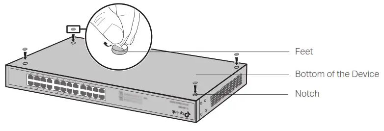 tp-link TL-SX1008 8 Port 10G Multi Gigabit Desktop Rackmount Switch - Desktop Installation