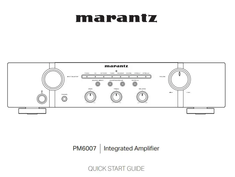 marantz Integrated Amplifier User Guide