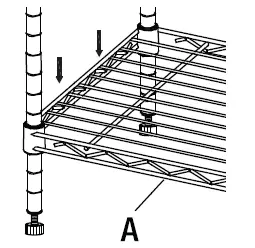 HDX SL-WSUS-110B 4 Shelf Storage Unit fig 3