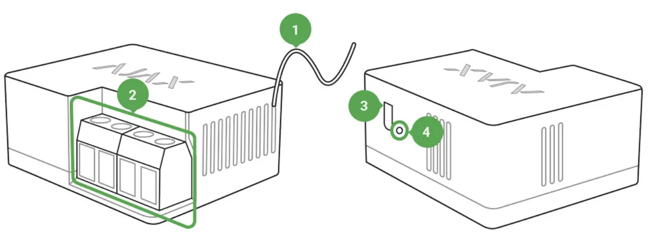 AJAX WallSwitch Wireless ON OFF Relay - Functional Elements