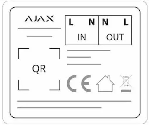 AJAX WallSwitch Wireless ON OFF Relay - IN terminals