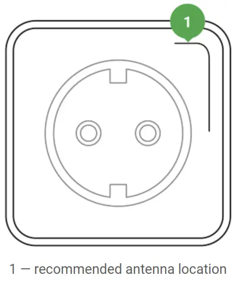 AJAX WallSwitch Wireless ON OFF Relay - recommended antenna location