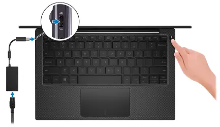 DELL XPS 13 7390 - Connect the power adapter