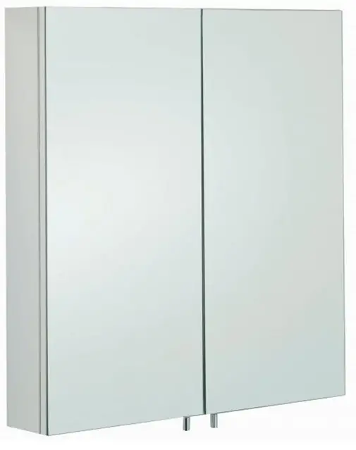 better bathrooms White Mirrored Wall Bathroom Cabinet 1