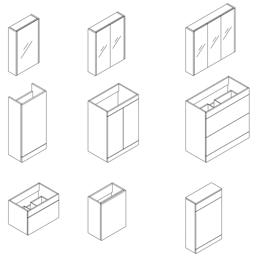 better bathrooms White Mirrored Wall Bathroom Cabinet