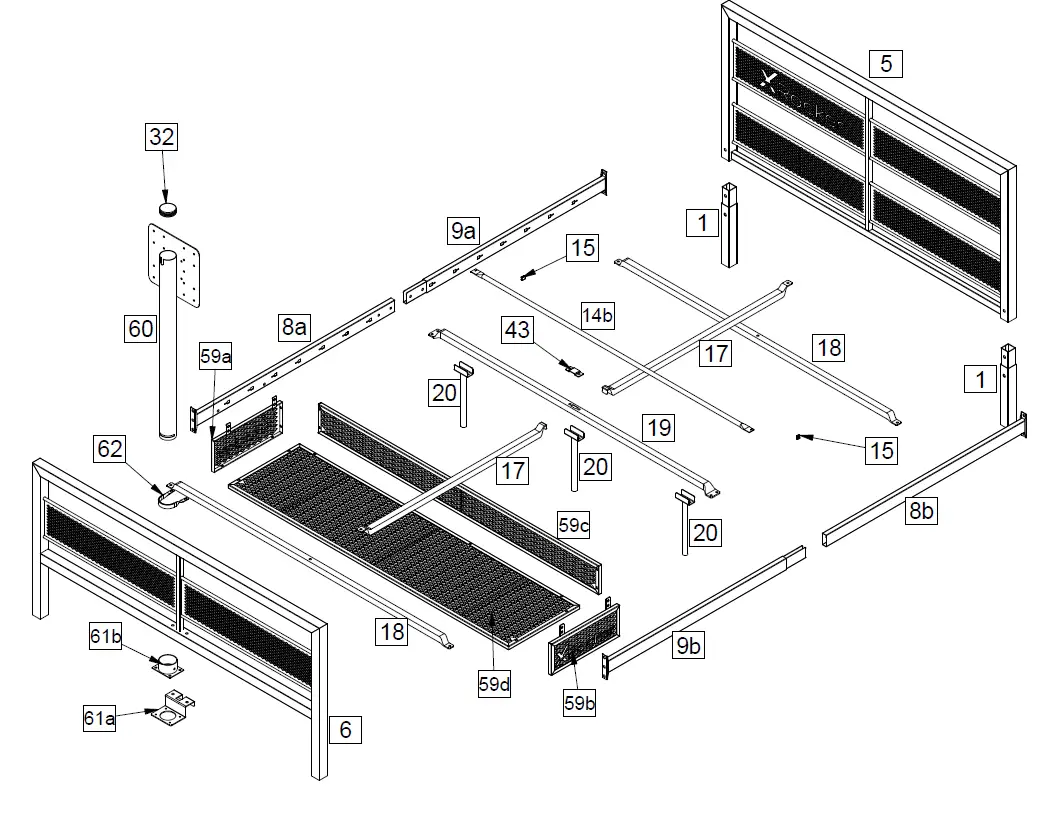 X Rocker 2110701 TV Mount Basecamp Bed 1