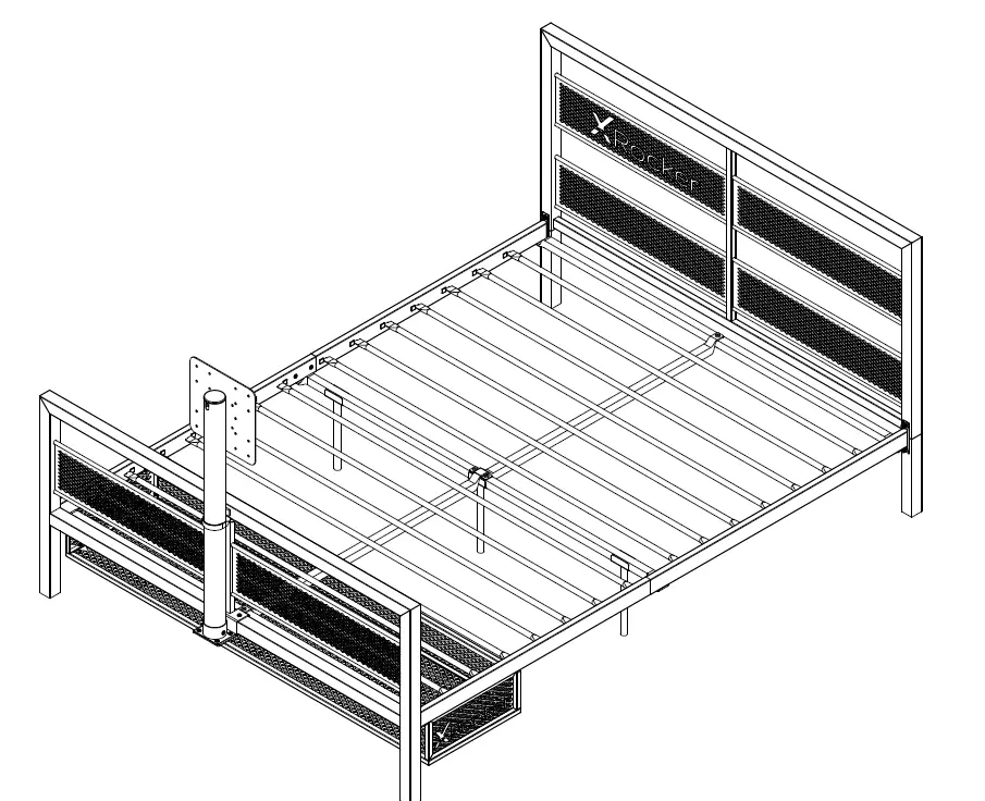 X Rocker 2110701 TV Mount Basecamp Bed