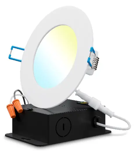 SUNCO LIGHTING 4 Inch Slim Selectable White LED Light -