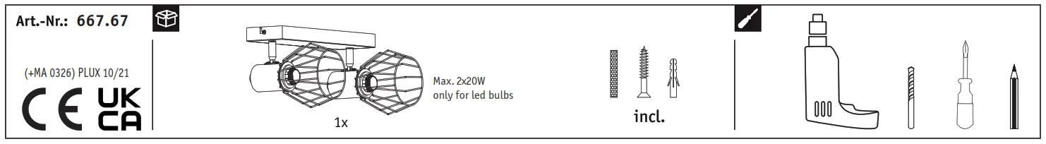 Paulmann 667 67 Lanka Spotlight 2 Lamp fig1