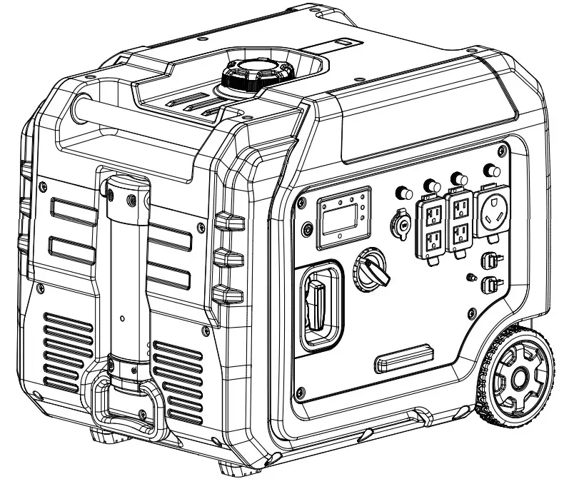 CHAMPION 201001 5500W Wireless Remote Start Inverter Generator -