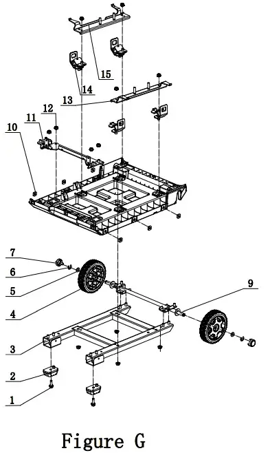 CHAMPION 201001 5500W Wireless Remote Start Inverter Generator -WHEEL KIT DIAGRAM