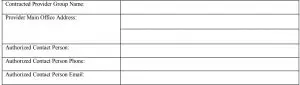 PROVIDER INFORMATION
