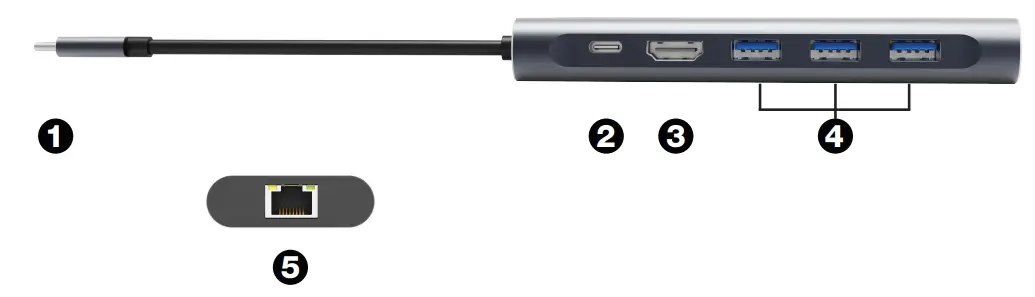 comsol CMMP08 USB C HDMI Multiport Adaptor - Fig