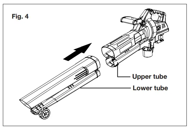 24V-X2-BVM143-CT Cordless Blower Vacuum Mulcher Assembly