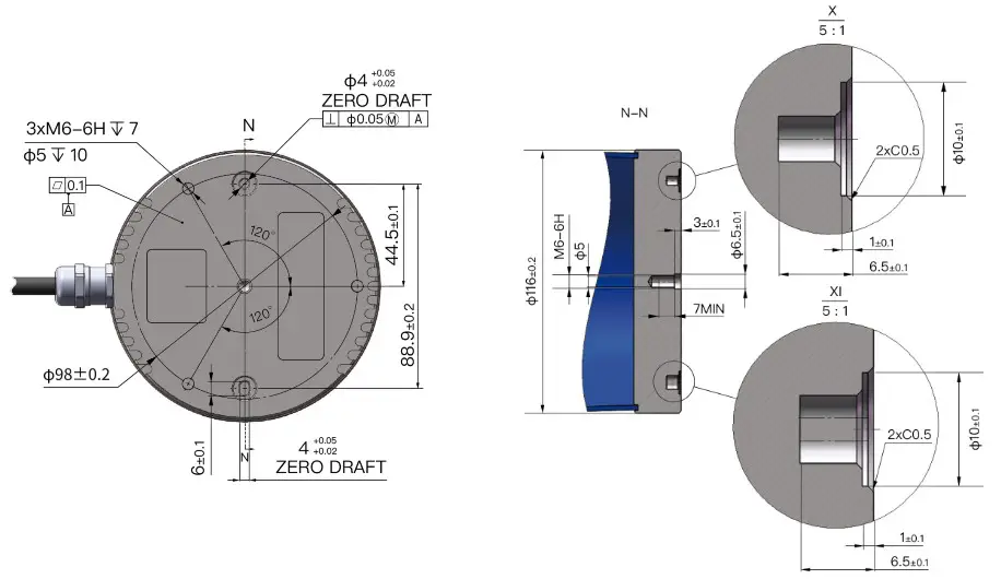 HESAI Pandar40P 40 Channel Mechanical LiDAR - Mechanical Installation 2