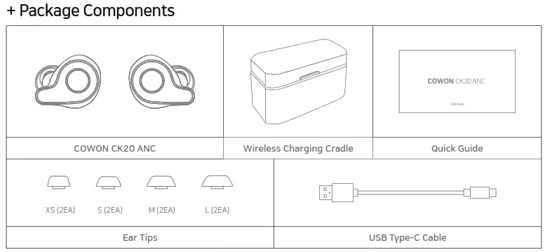 COWON CK20 ANC True Wireless Earbuds - 1
