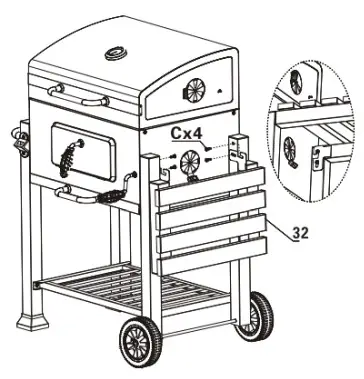 toboli 62809 BBQ Charcoal Trolley - Figure 18