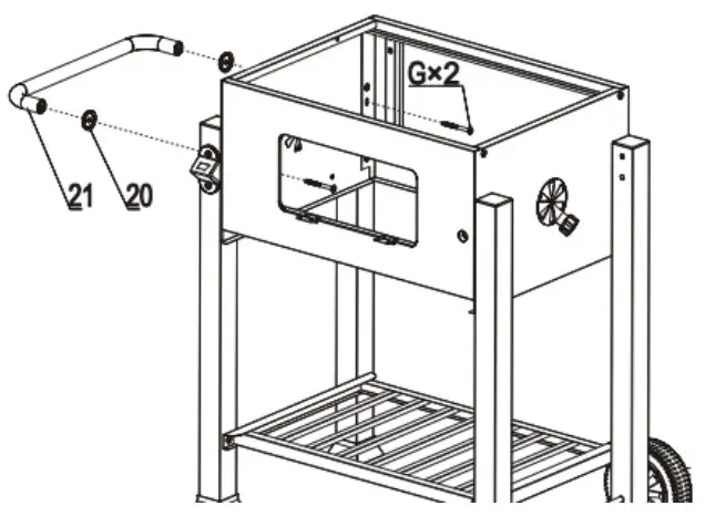 toboli 62809 BBQ Charcoal Trolley - Figure 4