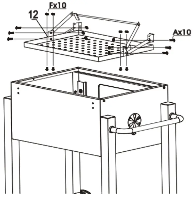 toboli 62809 BBQ Charcoal Trolley - Figure 5