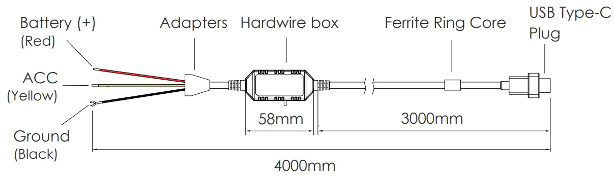 VIOFO HK3-C Acc Hardwire Kit fig 1