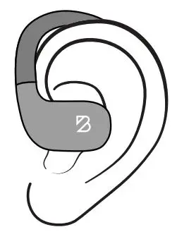 BACK BAY Runner 60 Wireless Running Earbuds, Over Ear Hooks - Positioning