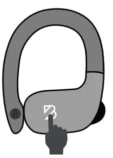 BACK BAY Runner 60 Wireless Running Earbuds, Over Ear Hooks - Bass Mode