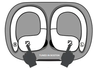 BACK BAY Runner 60 Wireless Running Earbuds, Over Ear Hooks - turn your phone’s Bluetooth off and on again