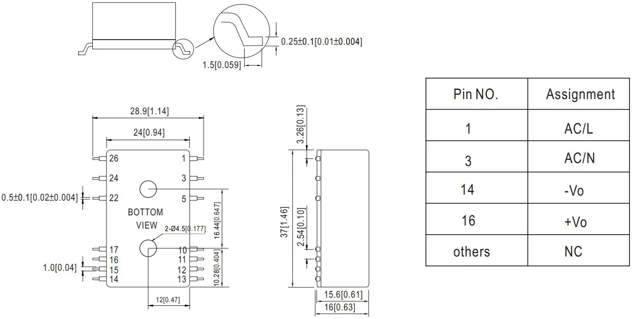 MW IRM 03 Series 3W Single Output Encapsulated Type - SMD style
