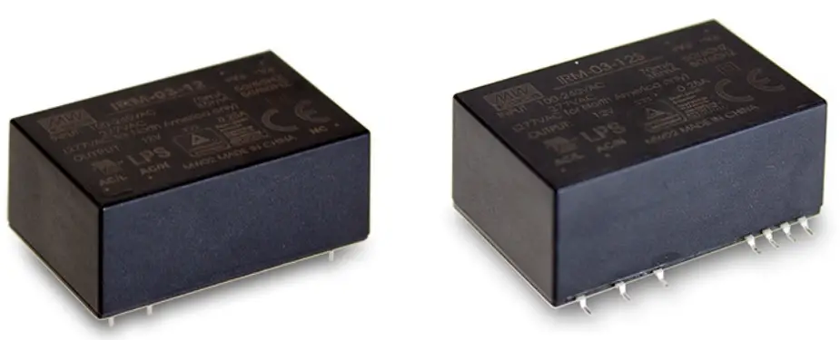 MW IRM 03 Series 3W Single Output Encapsulated Type