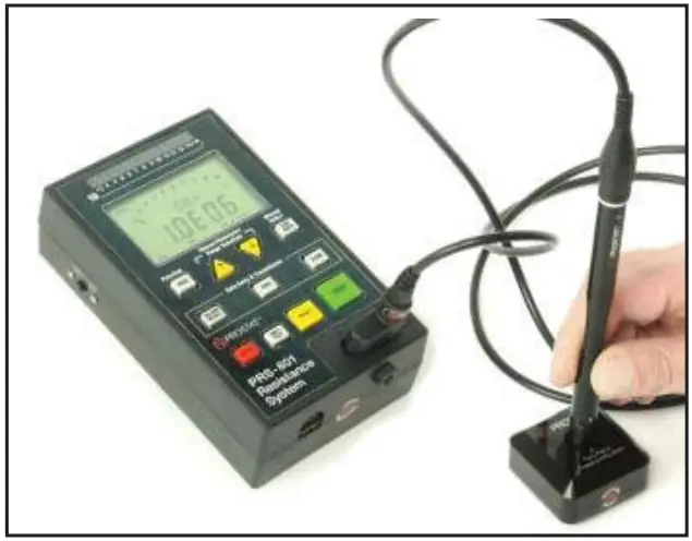 Insert PRF-922B Fixture into PRV913B Two-Point Verifier and Measure Verifier
Resistance PRF-922B Miniature Two-Point Resistance
Fixture Measurement Set