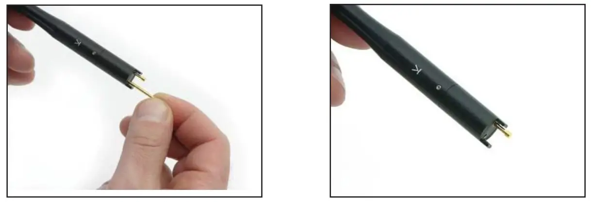 Removing the inactive pin helps identify point of actual measurement by the active pin PRF-922B Miniature Two-Point Resistance
Fixture Measurement Set