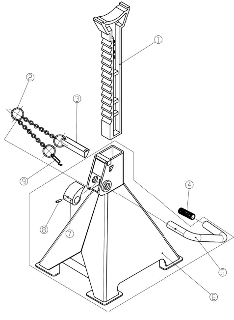 DAYTONA-58341-UPC-12-Ton-Heavy-Duty-Ratcheting-Jack-Stands-Black-fig-4