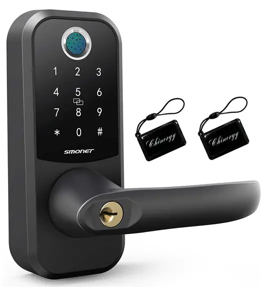 SMONET SMUS ZNS H001 BLK Keyless Smart Lock-