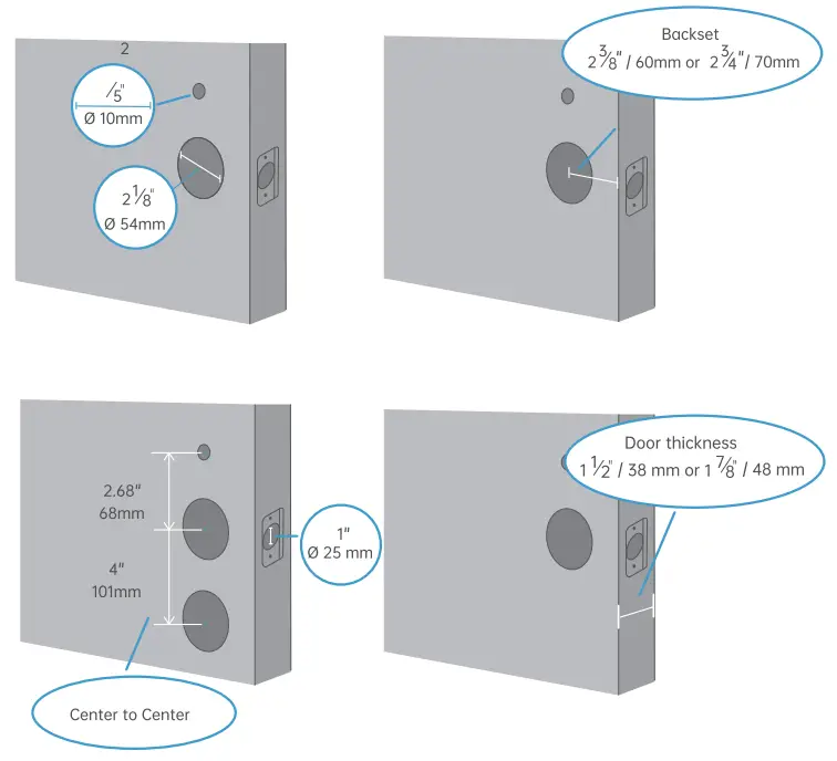 SMONET SMUS ZNS H001 BLK Keyless Smart Lock-fig4