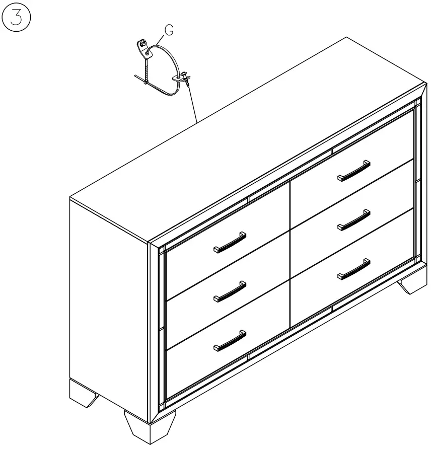 ASHLEY B410 21 Lonnix Dresser - Fig3