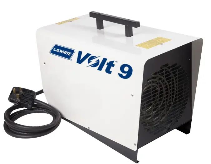 L B WHITE Volt 9 Electric Fan Heater