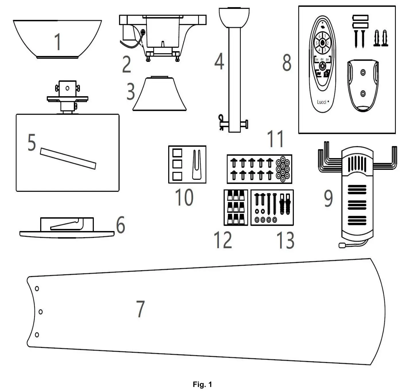LUCCI 210640 Climate III DC Ceiling Fan - fig 1