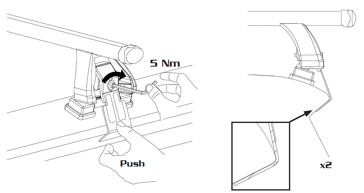 Green-Valley-EASY-ONE-EVO-Roof-Bars-Roof-Rack-Evo-Compatible-With-Fiat-FIG-16