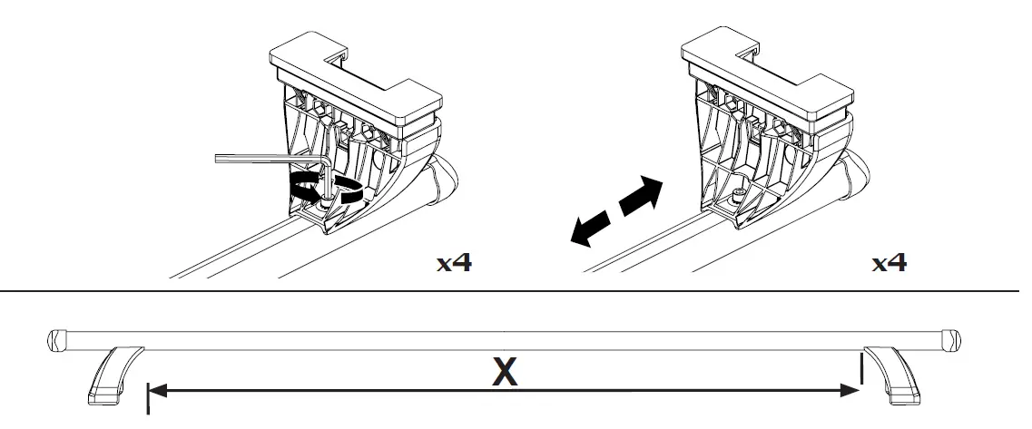 Green-Valley-EASY-ONE-EVO-Roof-Bars-Roof-Rack-Evo-Compatible-With-Fiat-FIG-5
