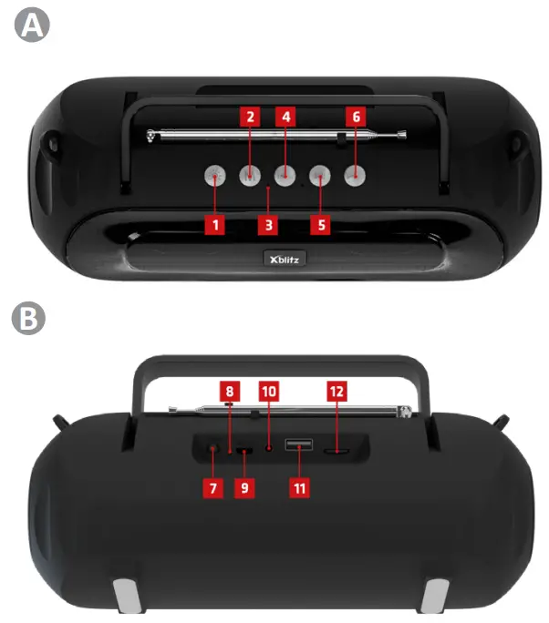 Xblitz 507876594 Master Box Wireless Speaker - fig 1