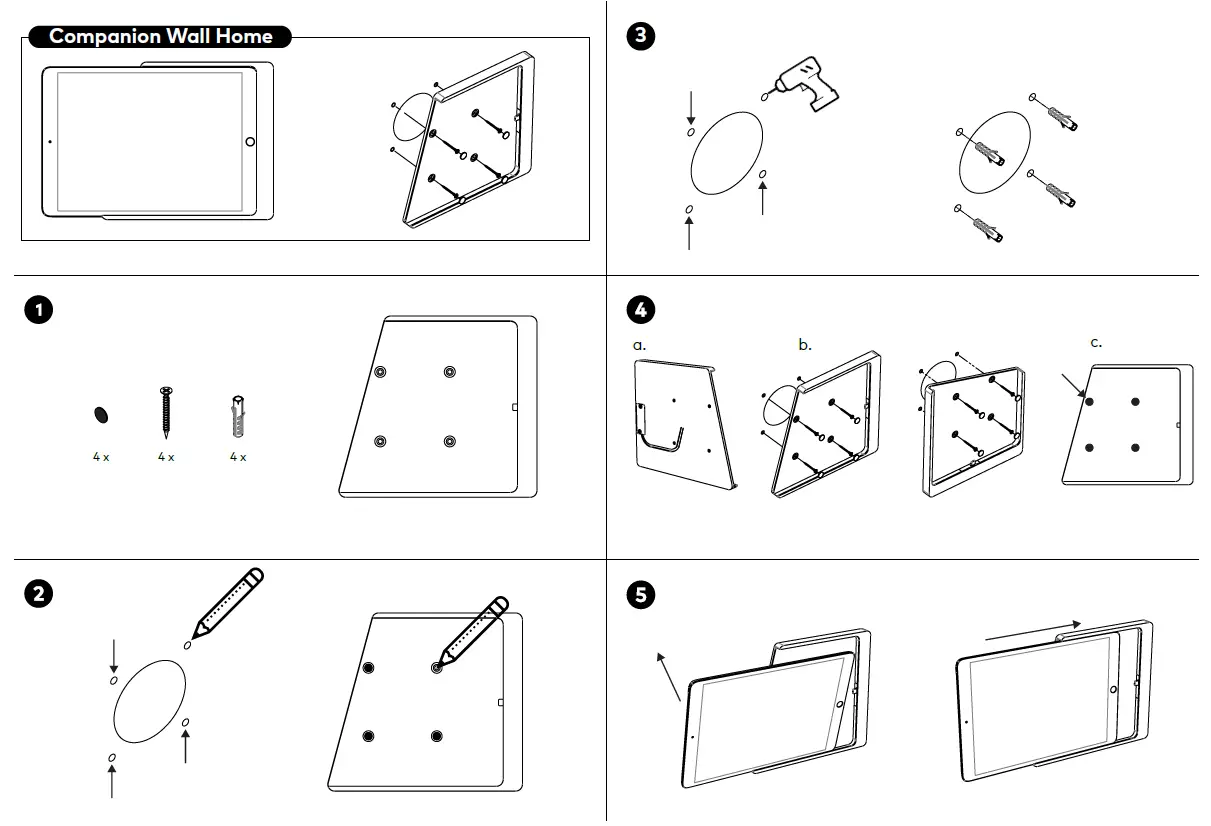 Displine Wall Mount for iPad Air 10.9 Inch Companion Wall Home 1