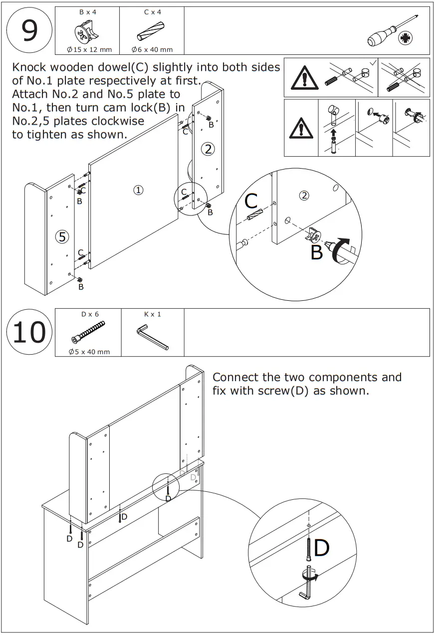 FUFU GAGA LJY-SJT0034-01 Makeup Vanity Set with LED Lights and Mirror - fig 14