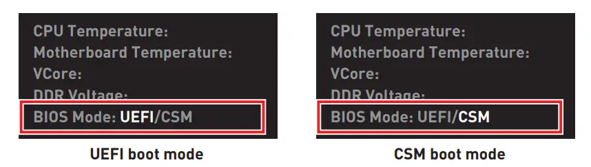 How to check the BIOS mode?