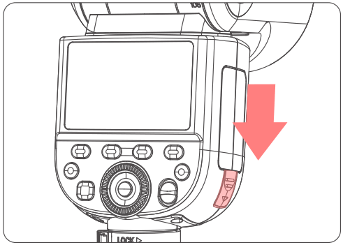 NEEWER Z1 TTL Li ion Round Head Camera Flash - Battery