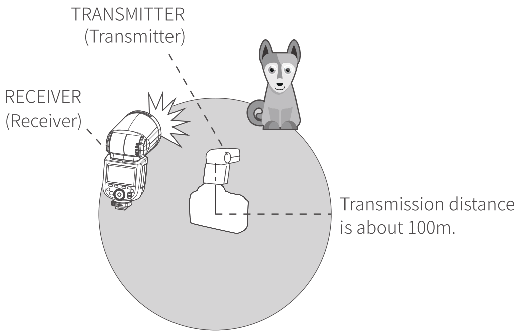 NEEWER Z1 TTL Li ion Round Head Camera Flash - Transmission