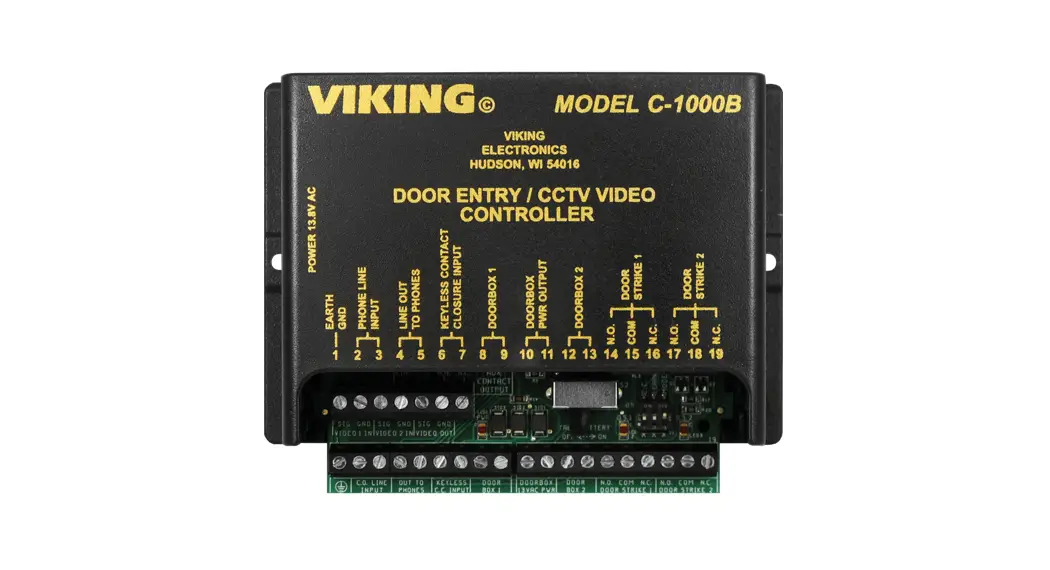 Viking Door Entry And Cctv Camera Controlled C-1000b User Manual