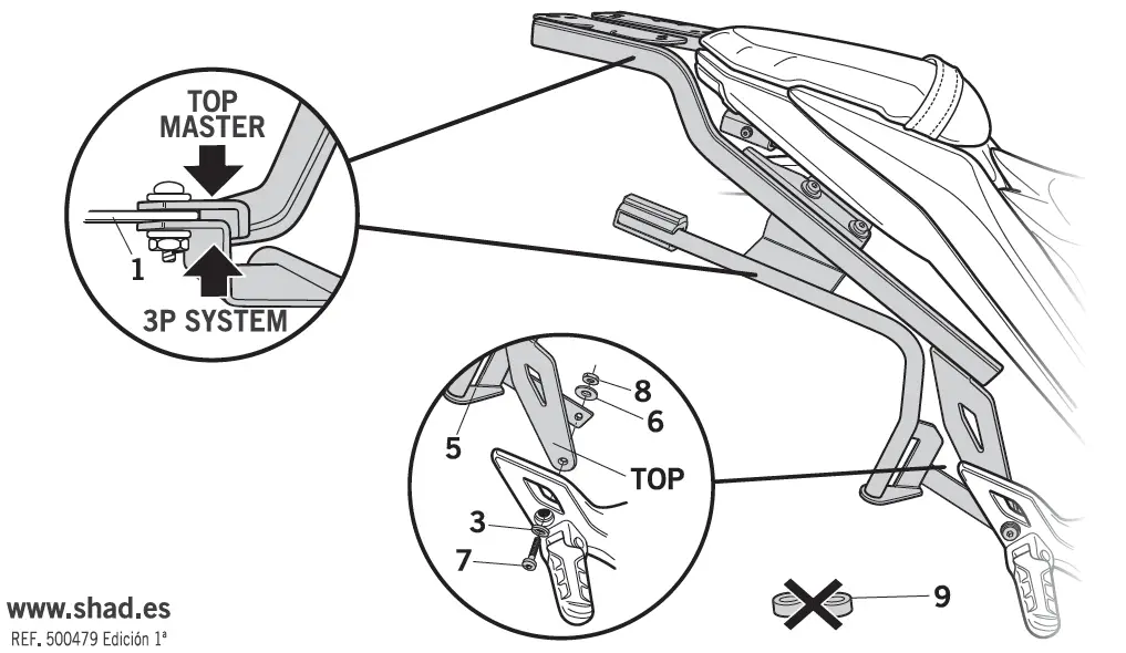 SHAD Exclusive 3P System Side Cases Fitting Zontes parts 1