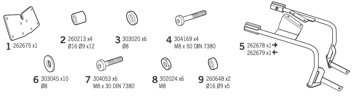 SHAD Exclusive 3P System Side Cases Fitting Zontes tools