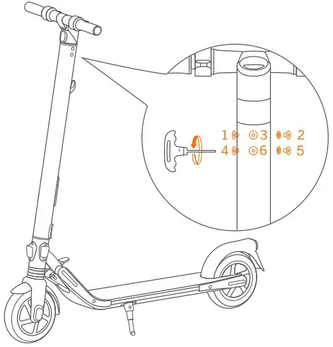 ninebot ES1L Electric Kick Scooter - Install six screws in order